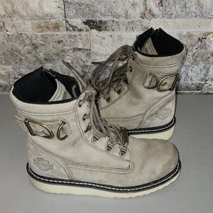 Harley-Davidson Beige Leather Boots